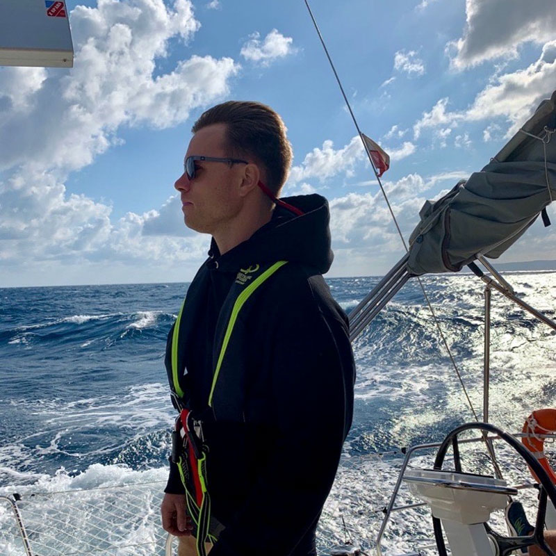Fabio Scheurel on the Sailing Challenge